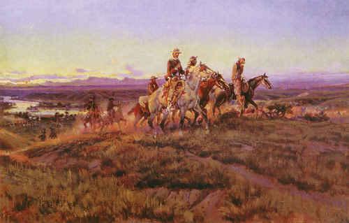 Charles M Russell Men of the Open Range China oil painting art